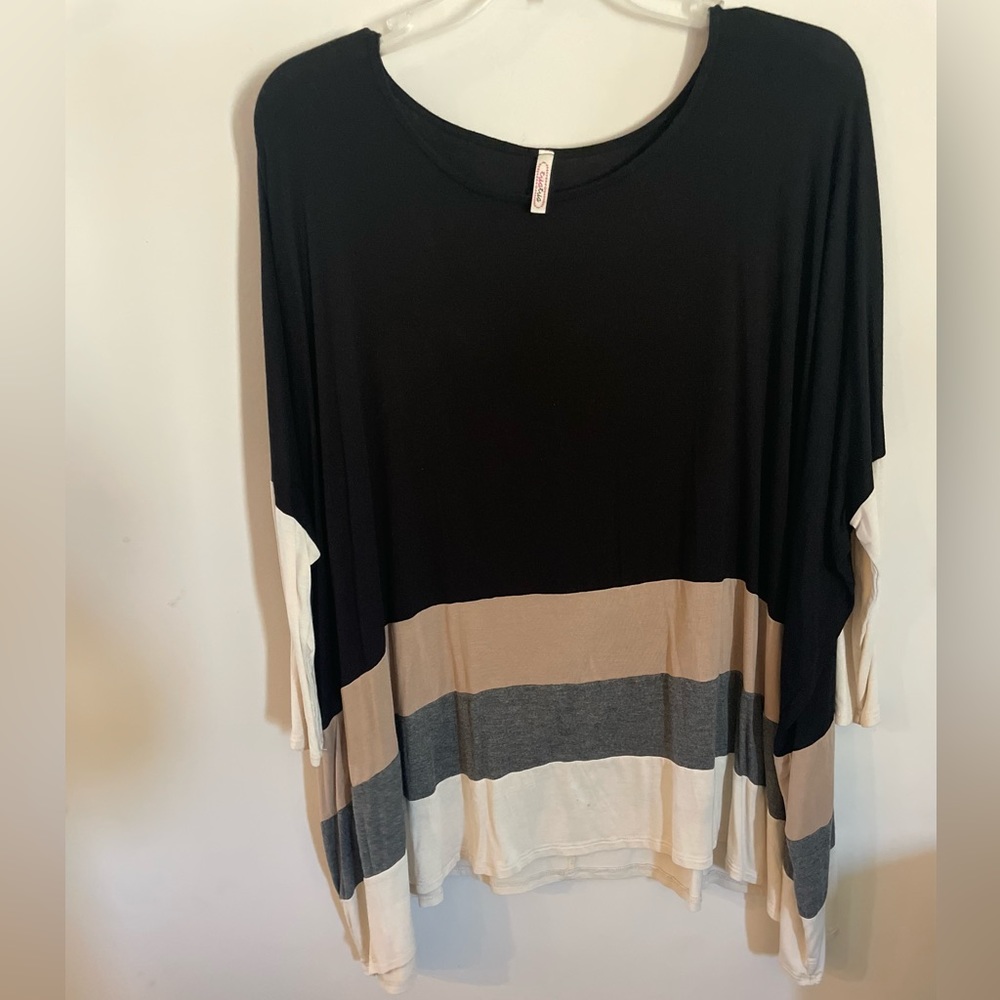 Womens black shirt flowy